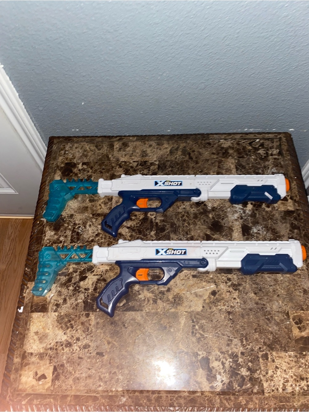 Kids Foam Dart Blaster - White, Blue & Teal